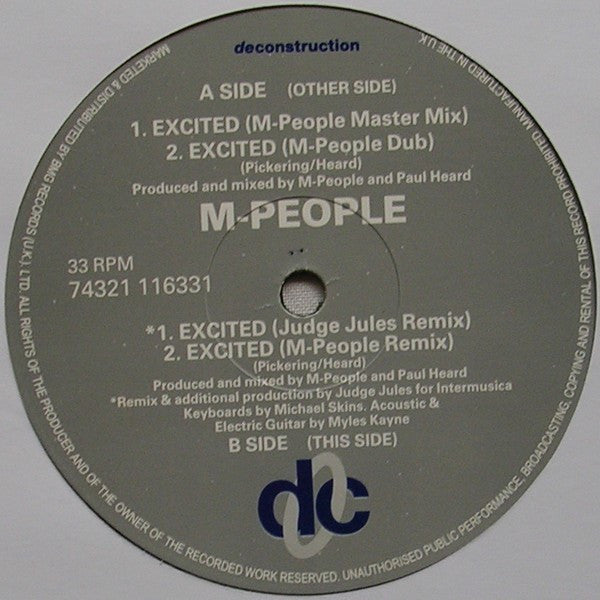 M People : Excited (12", Single)