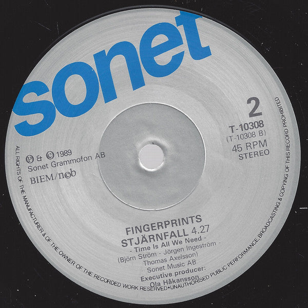 Fingerprints (2) : Time Is All We Need (7", Single)