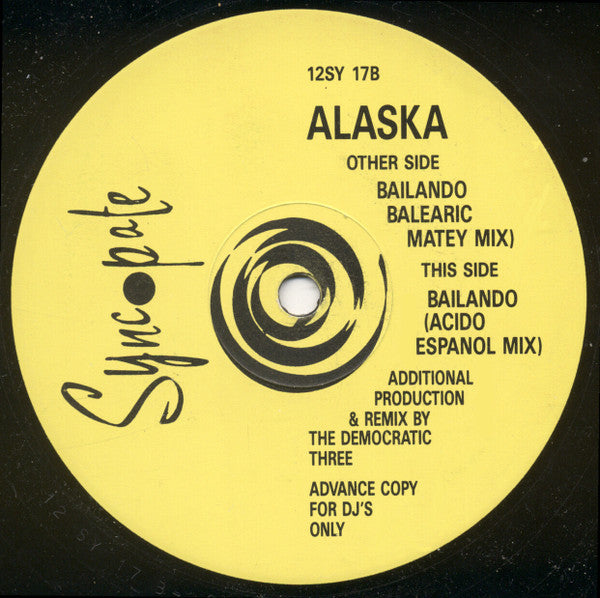 Alaska* : Bailando (12", Promo)