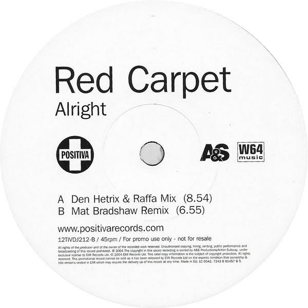 Red Carpet : Alright (12", Promo)