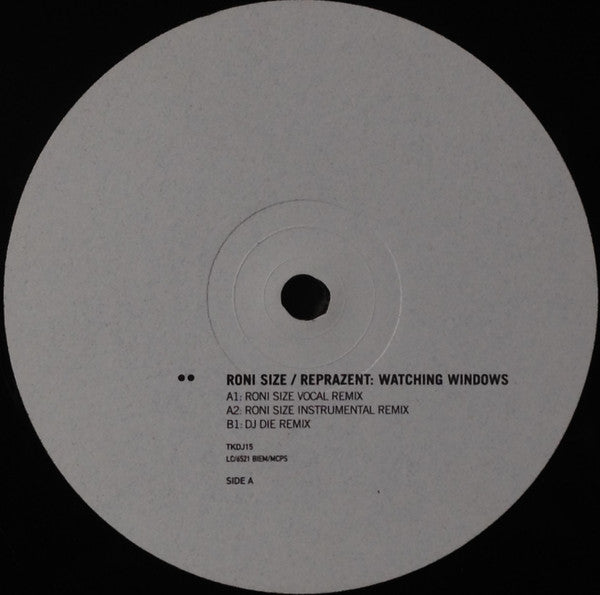 Roni Size / Reprazent : Watching Windows (Remixes) (12", Promo, MPO)