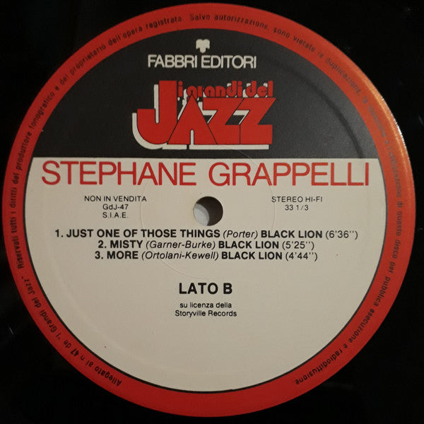 Stephane Grappelli* : Stephane Grappelli (LP, Comp, RE)