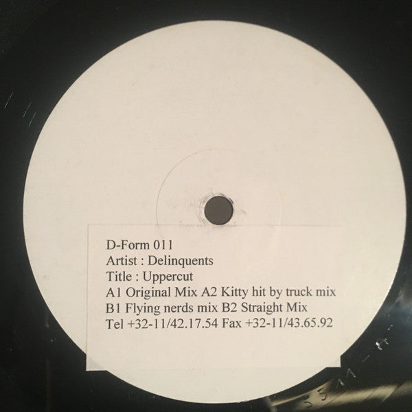 Delinquents : Uppercut (12", Promo, W/Lbl, Sti)
