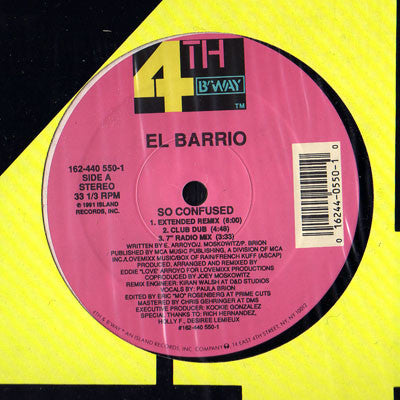 El Barrio : So Confused (12")