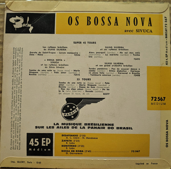 Os Bossa Nova Avec Sivuca : Bossa Nova (7", EP)