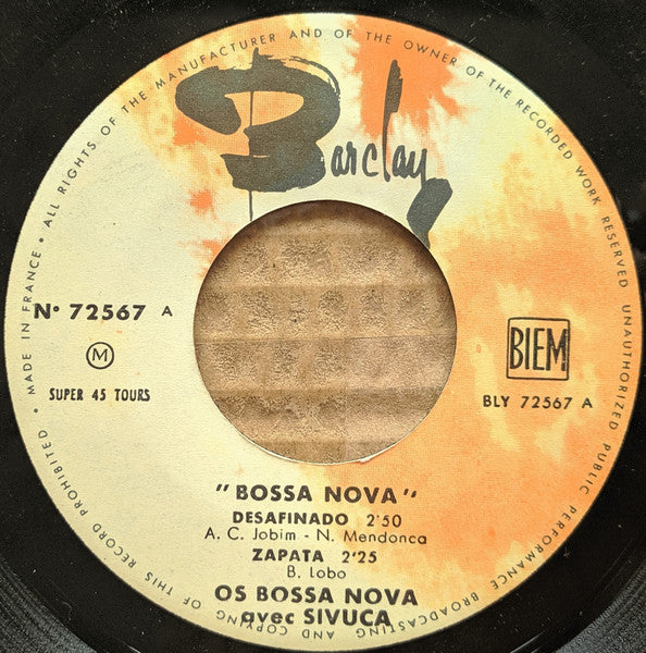 Os Bossa Nova Avec Sivuca : Bossa Nova (7", EP)