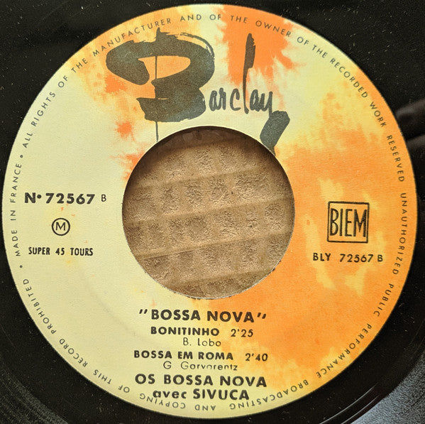 Os Bossa Nova Avec Sivuca : Bossa Nova (7", EP)