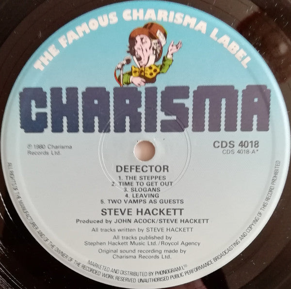 Steve Hackett : Defector (LP, Album)