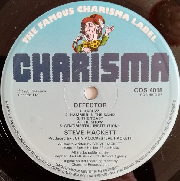 Steve Hackett : Defector (LP, Album)