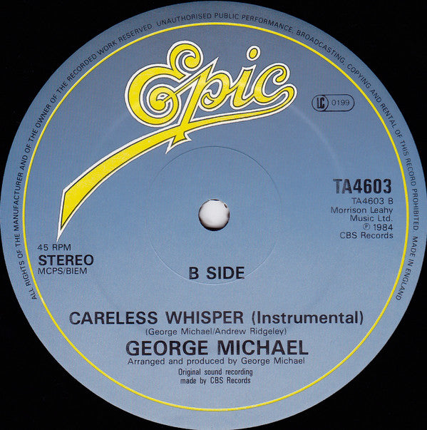 George Michael : Careless Whisper (12", Single)