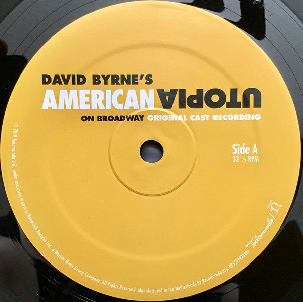 David Byrne : David Byrne's American Utopia On Broadway (Original Cast Recording) (2xLP, Gat)