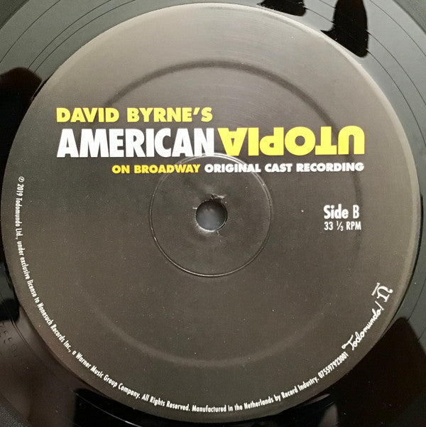David Byrne : David Byrne's American Utopia On Broadway (Original Cast Recording) (2xLP, Gat)