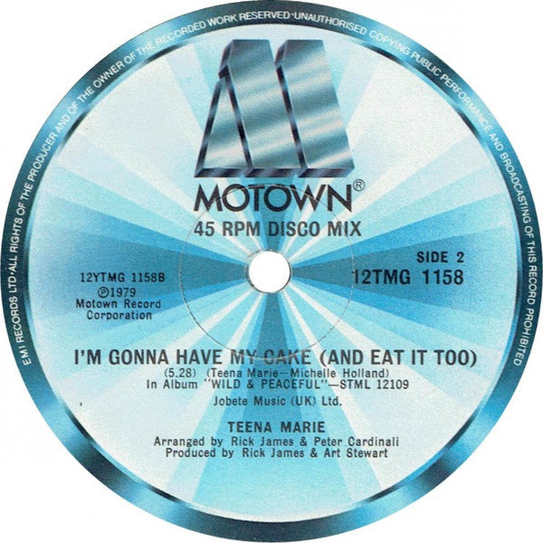 Teena Marie : Don't Look Back (12", Single)