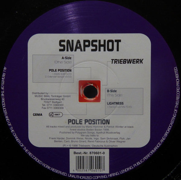 Snapshot (5) : Pole Position (12")