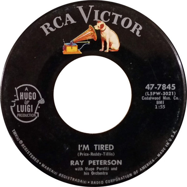 Ray Peterson : My Blue Angel / I'm Tired (7", Single, Hol)