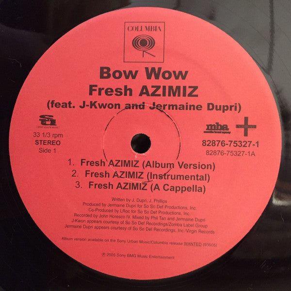 Bow Wow : Fresh Azimiz (12")