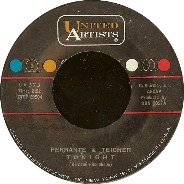 Ferrante & Teicher : Tonight / Dream Of Love (7", Single)