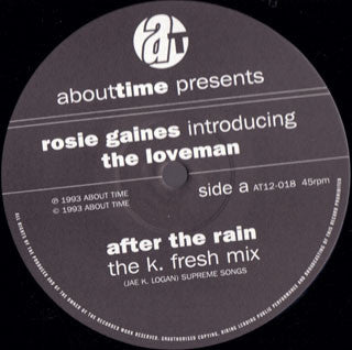 Rosie Gaines Introducing Kevin 'Loveman' Nash : After The Rain / One More Night (12")