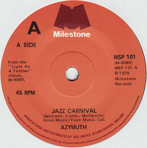 Azymuth : Jazz Carnival (7", Single, Sol)