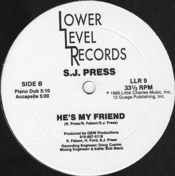 S.J. Press : He's My Friend (12")
