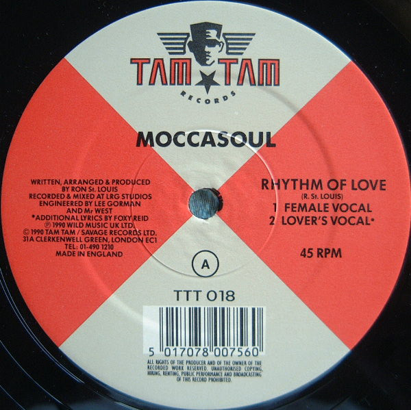 Moccasoul : Rhythm Of Love (12")
