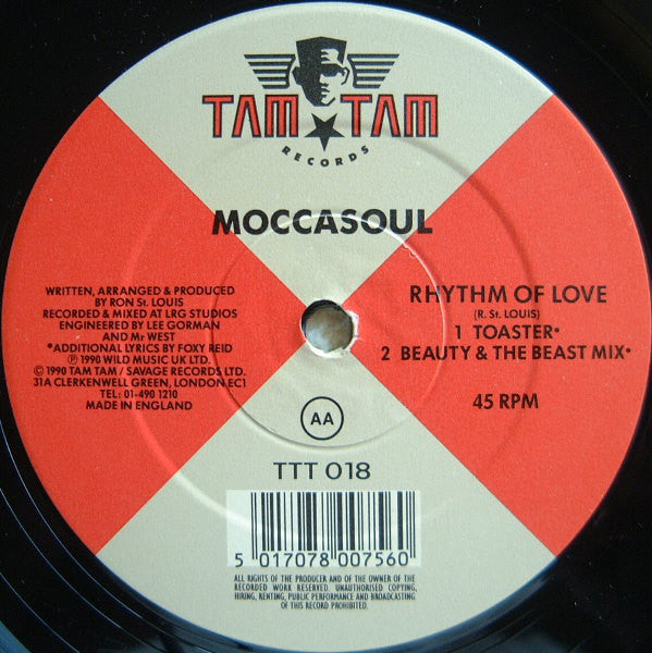 Moccasoul : Rhythm Of Love (12")