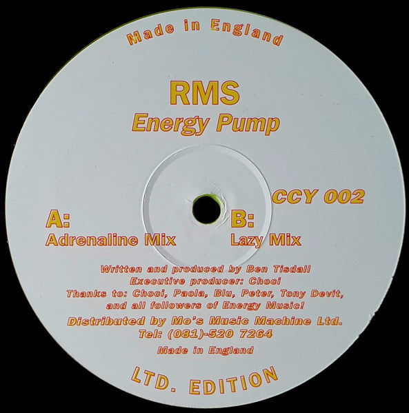 RMS : Energy Pump (12", Ltd, Yel)
