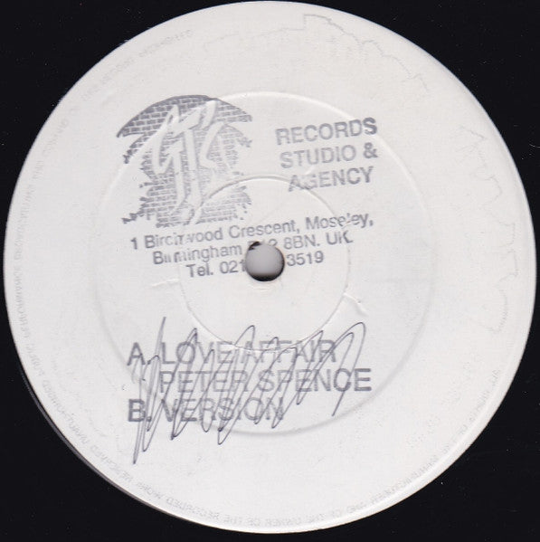 Peter Spence / French Kiss (15) : Love Affair / Missing You (12", Single, W/Lbl)