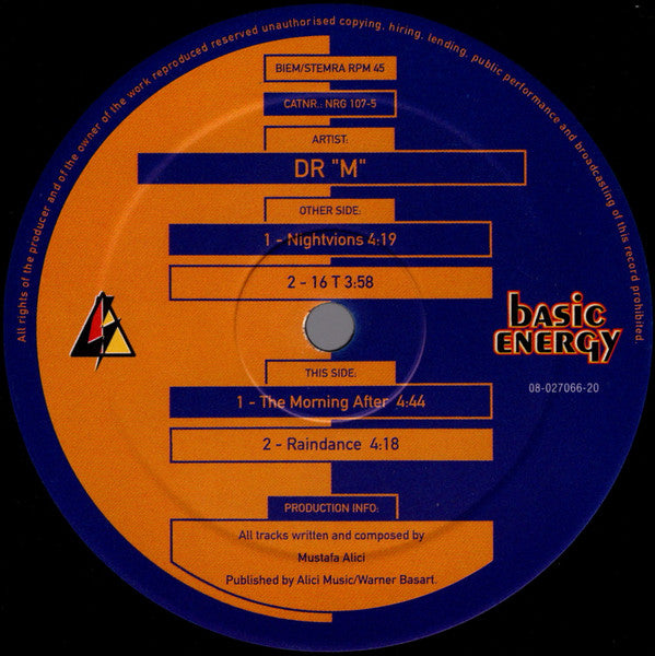 Dr. M : Visions EP (12", EP)