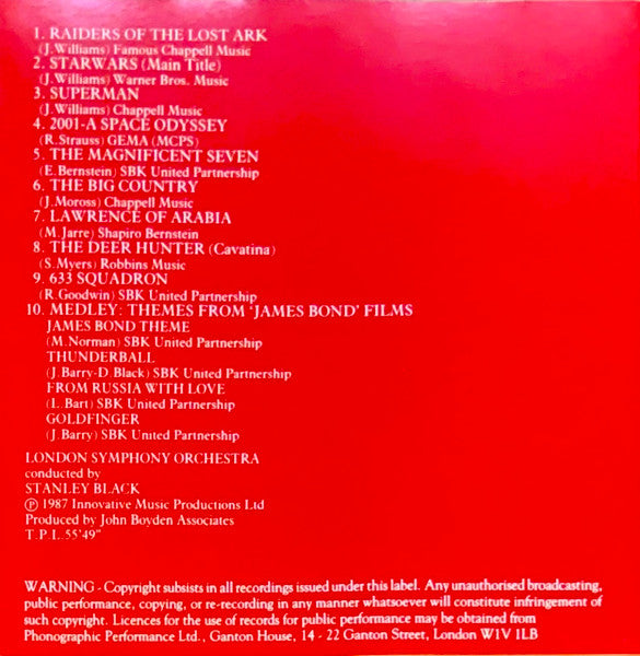 London Symphony Orchestra / Stanley Black : Movie Music (CD, Album)
