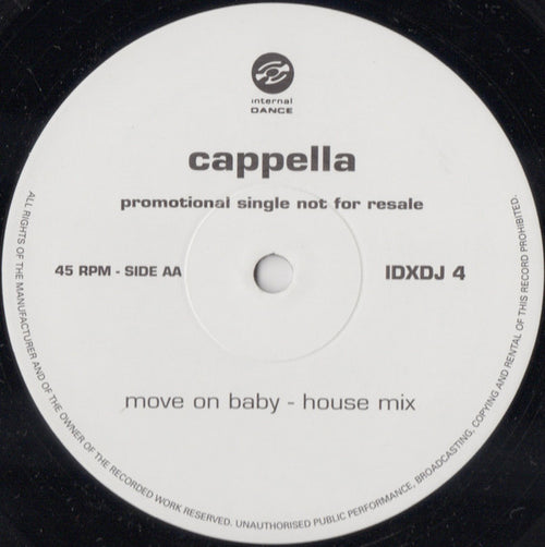 Cappella : Move On Baby (2x12", Single, Promo)