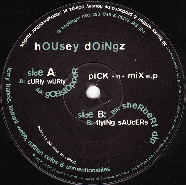 Housey Doingz : Pick-N-Mix EP (12", EP)