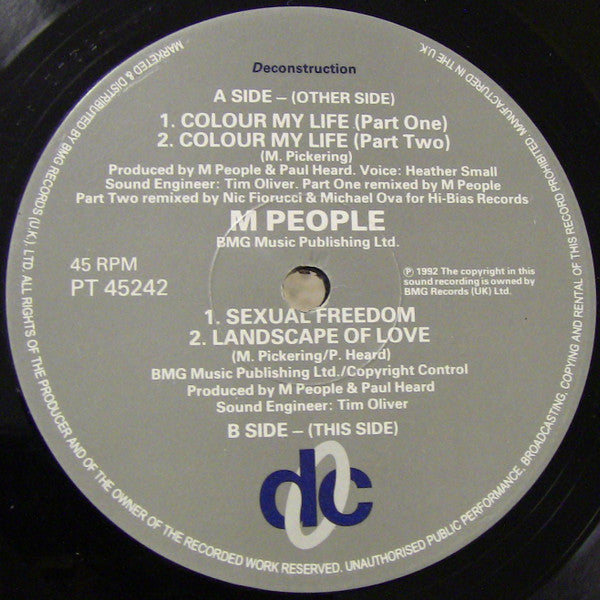 M People : Colour My Life (Extended Play) (12", Single)