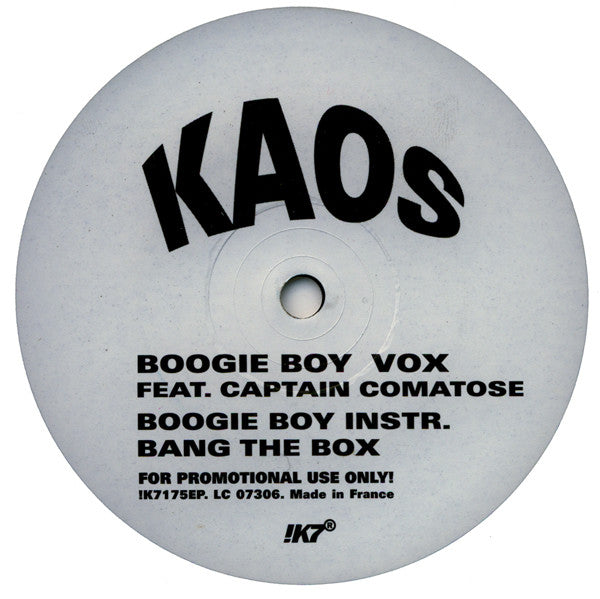 Kaos (6) : Boogie Boy (12", Promo)