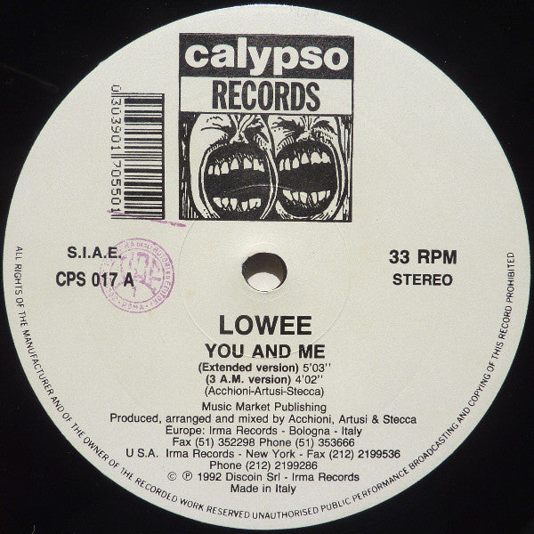 Lowee : You And Me (12")
