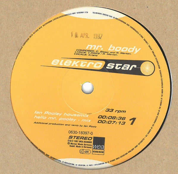 Elektrostar : Mr. Boody (12")