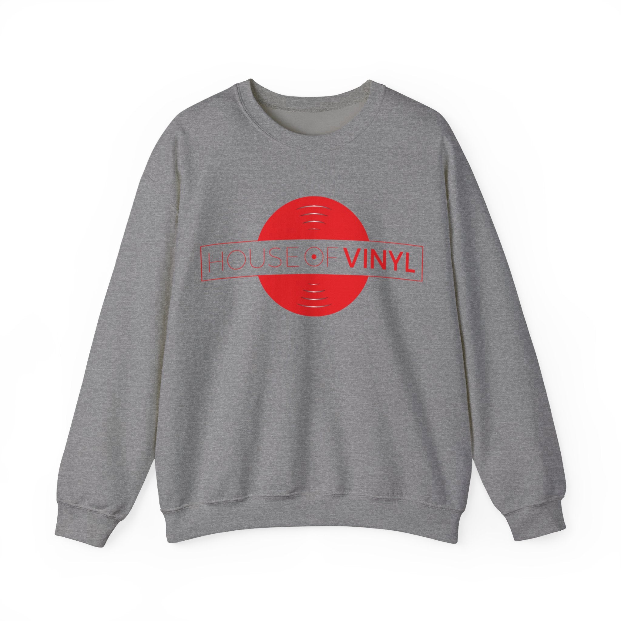 House of Vinyl London - Red Logo - Unisex Heavy Blend™ Crewneck Sweatshirt