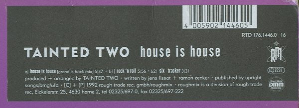 Tainted Two : House Is House (12")