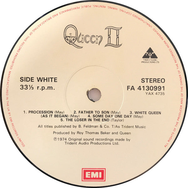 Queen : Queen II (LP, Album, RE, Gat)