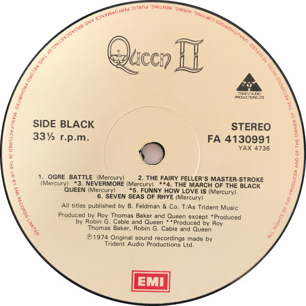 Queen : Queen II (LP, Album, RE, Gat)