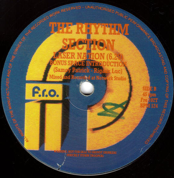 The Rhythm Section : Laser Nation (12", Single)
