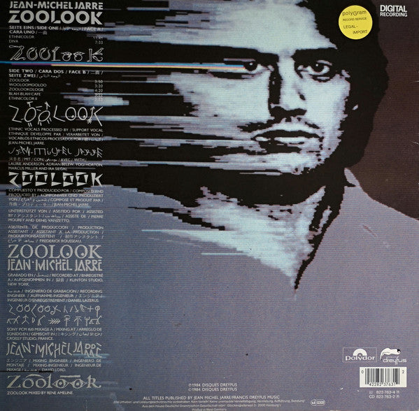 Jean-Michel Jarre : Zoolook (LP, Album)