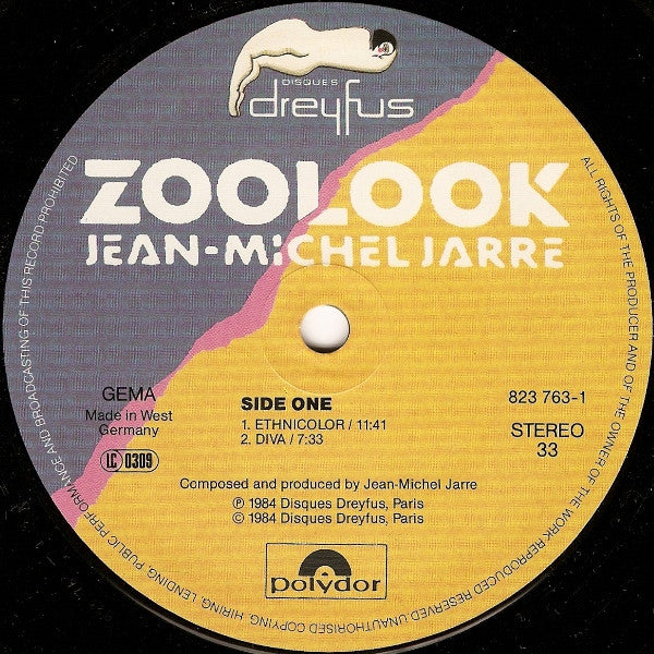 Jean-Michel Jarre : Zoolook (LP, Album)