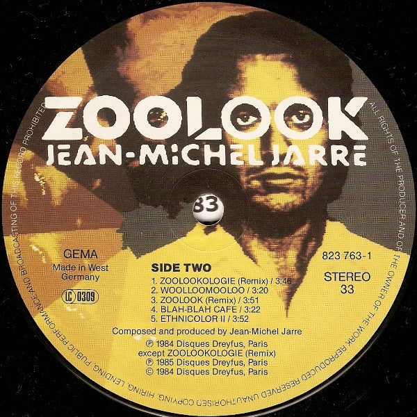 Jean-Michel Jarre : Zoolook (LP, Album)