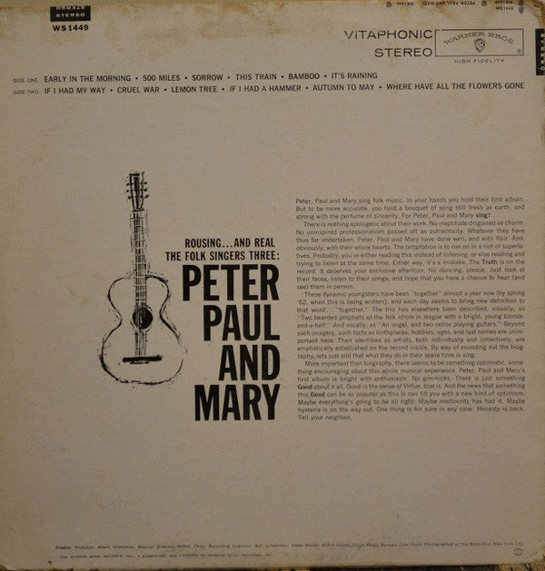 Peter, Paul & Mary : Peter, Paul And Mary (LP, Album)