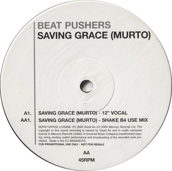 Beat Pusher : Saving Grace = Murto (12", Promo)