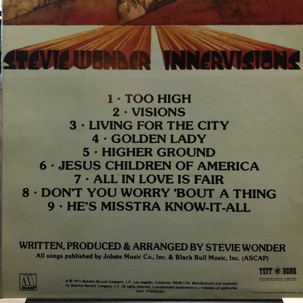 Stevie Wonder : Innervisions (LP, Album, RE)