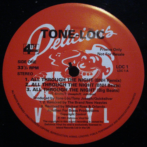 Tone Loc : All Through The Night (12", Promo)