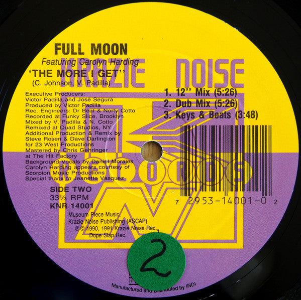 Full Moon Featuring Carolyn Harding : The More I Get (12")