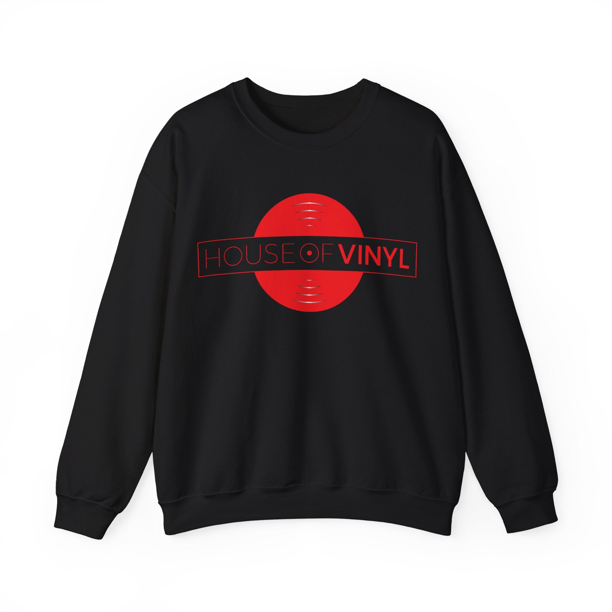 House of Vinyl London - Red Logo - Unisex Heavy Blend™ Crewneck Sweatshirt
